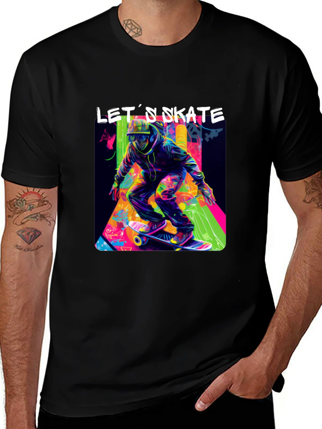 Lets Skate Graphic Tee - Cool Skater Design product image 1
