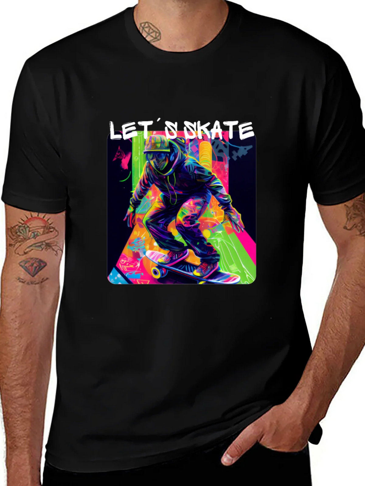 Lets Skate Graphic Tee - Cool Skater Design product image 1