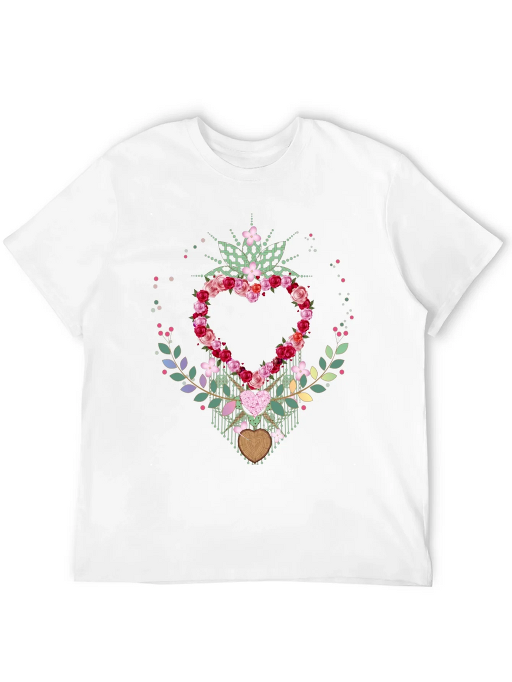 Floral Heart Graphic T-Shirt - Stylish Valentines Day Tee product image 5