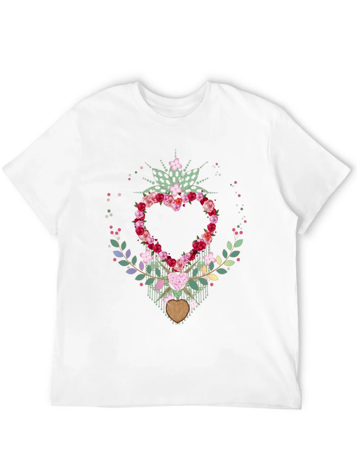 Floral Heart Graphic T-Shirt - Stylish Valentines Day Tee product image 5