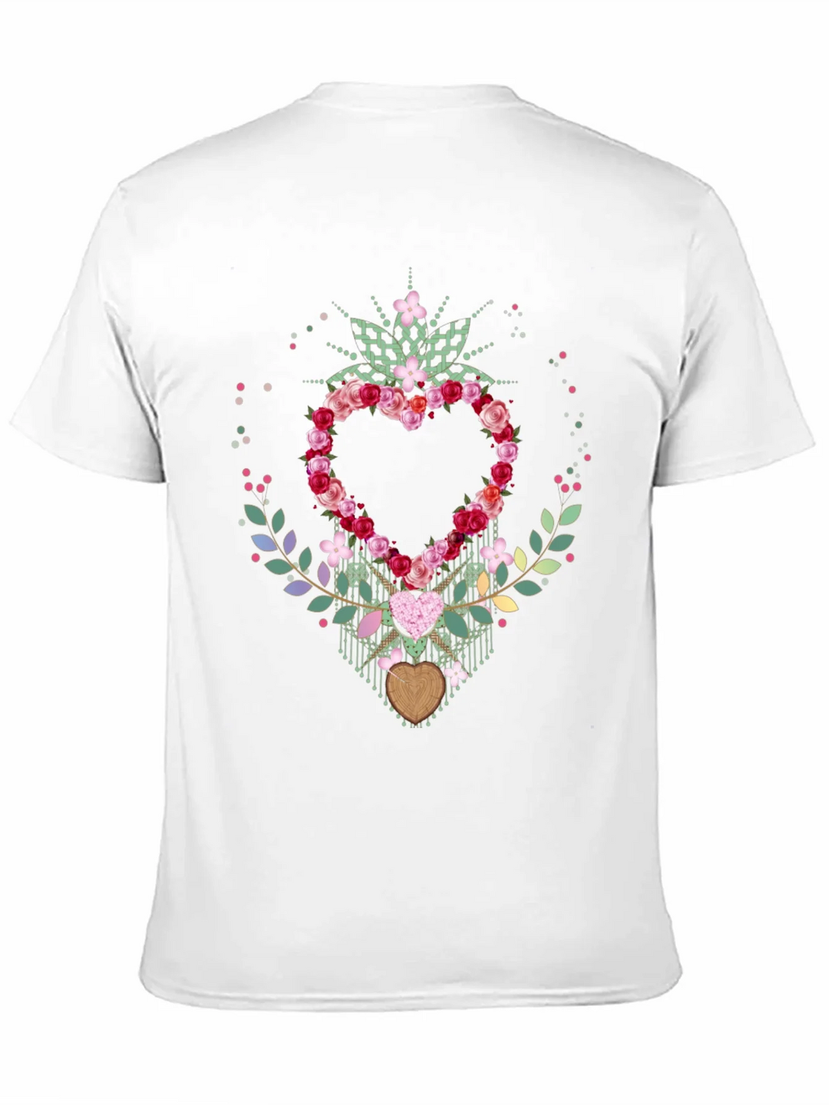 Floral Heart Graphic T-Shirt - Stylish Valentines Day Tee product image 4