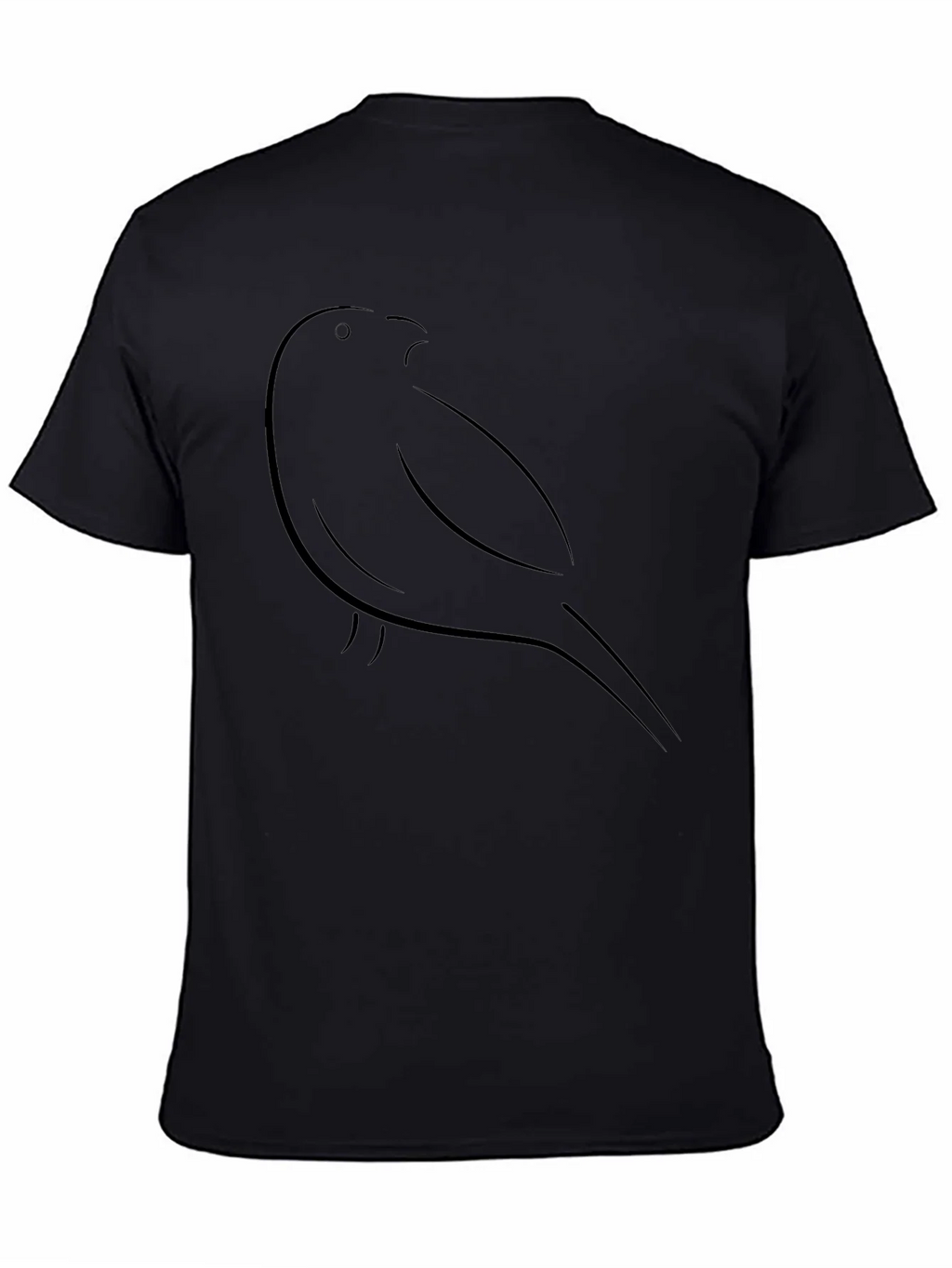 Stylish Black Bird Outline Tee - Minimalist Design product image 4
