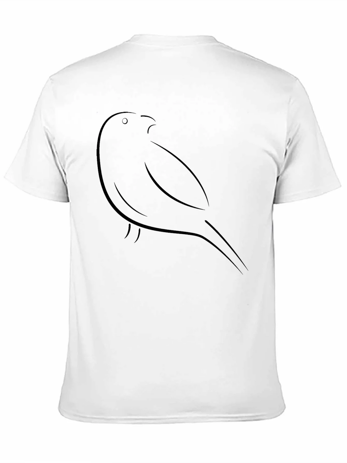 Stylish Black Bird Outline Tee - Minimalist Design product image 10