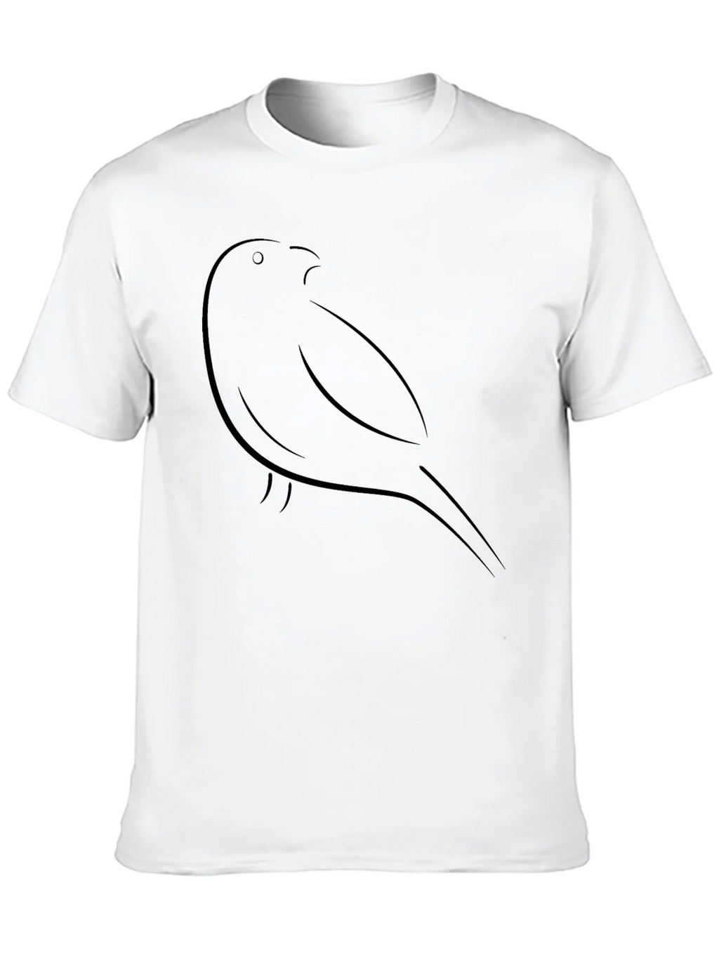 Stylish Black Bird Outline Tee - Minimalist Design product image 9
