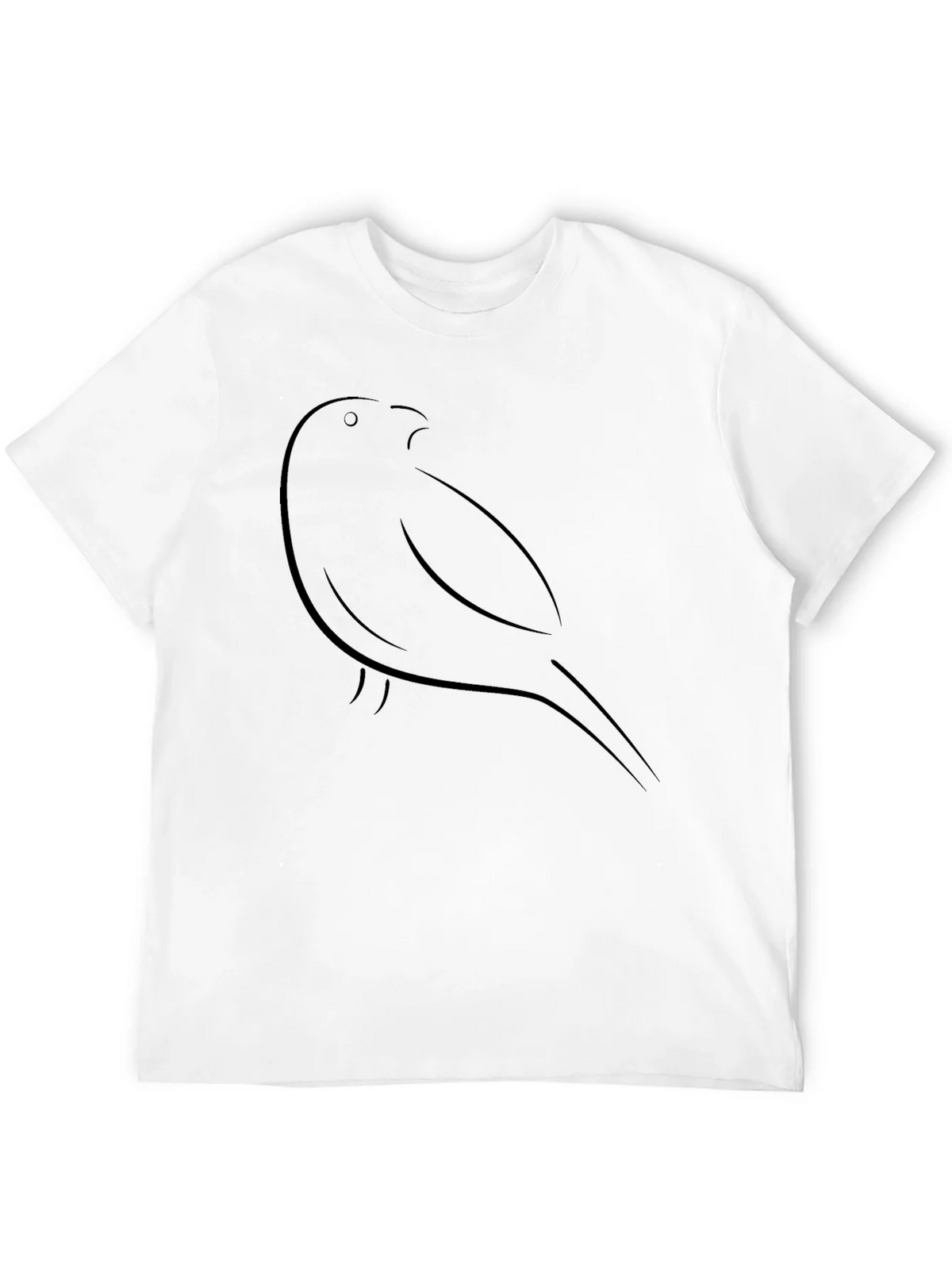 Stylish Black Bird Outline Tee - Minimalist Design product image 11