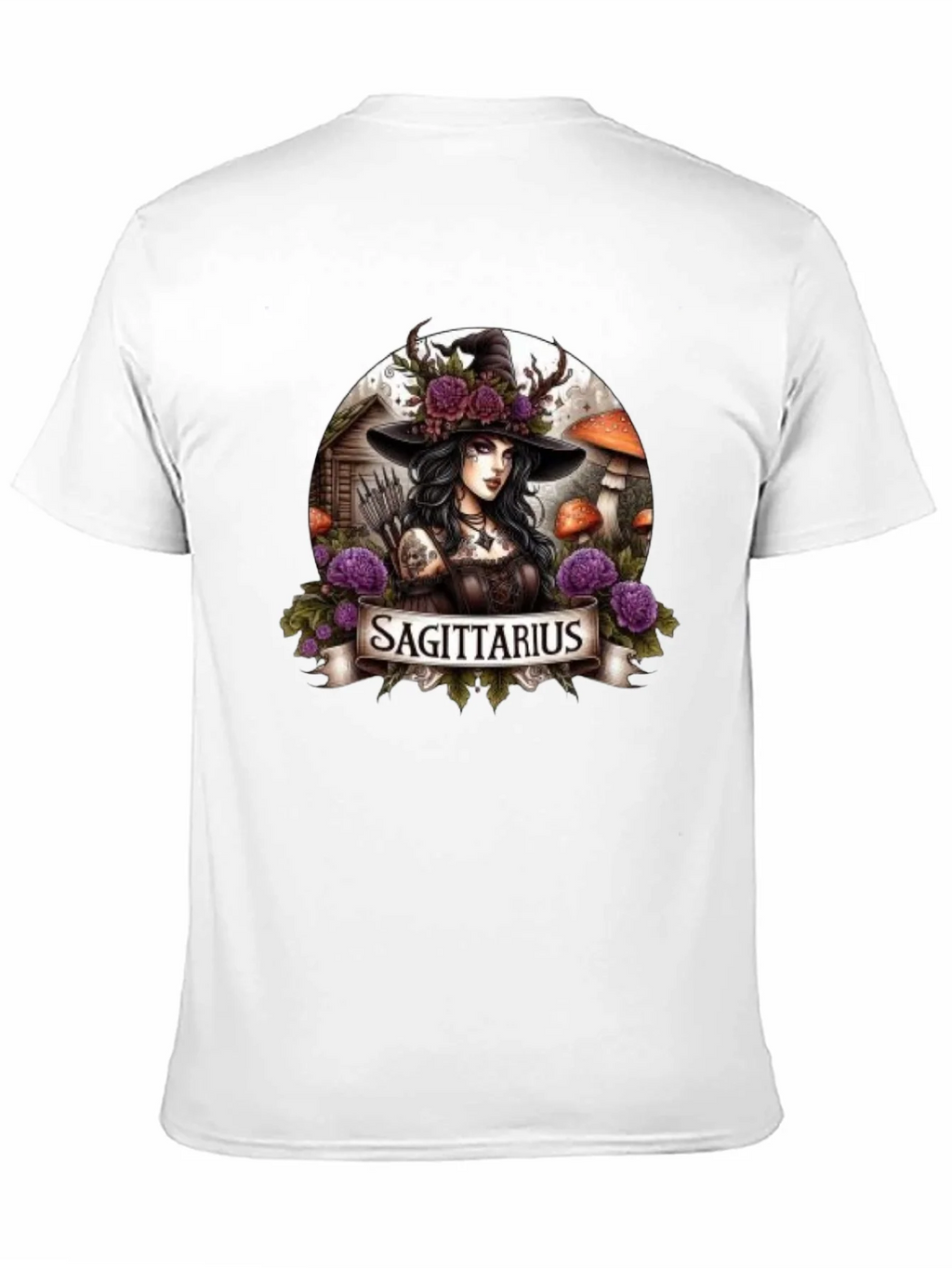 Sagittarius Witch T-Shirt - Zodiac Graphic Tee product image 10