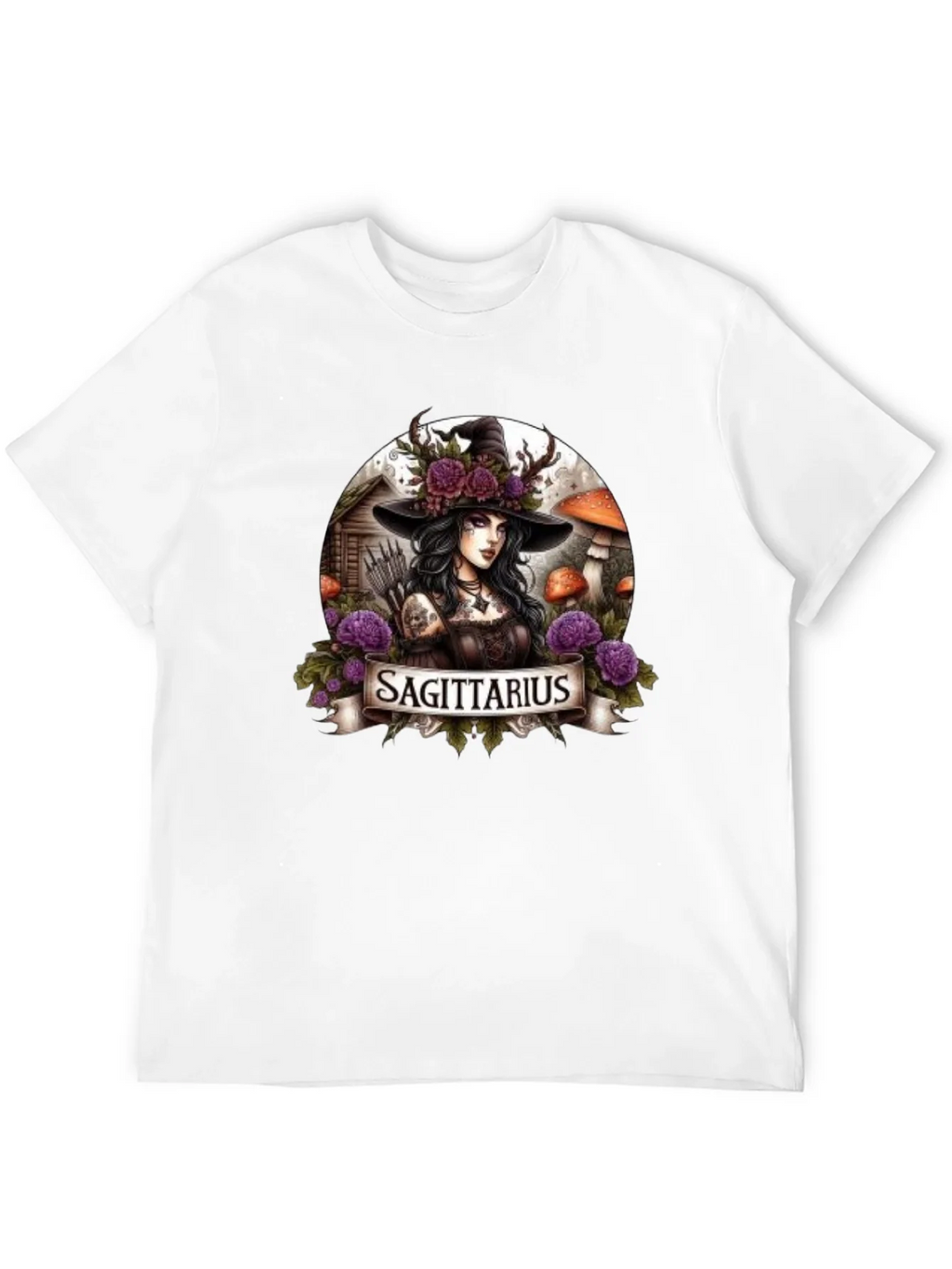 Sagittarius Witch T-Shirt - Zodiac Graphic Tee product image 11