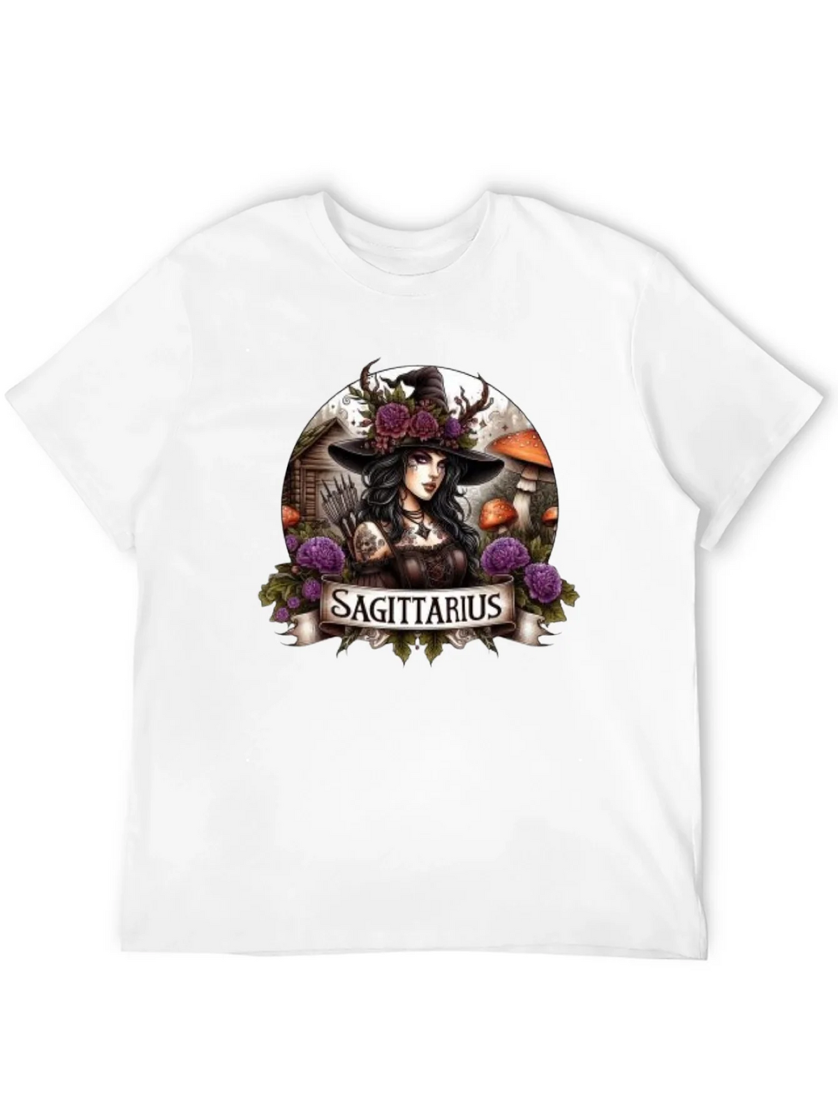 Sagittarius Witch T-Shirt - Zodiac Graphic Tee product image 11
