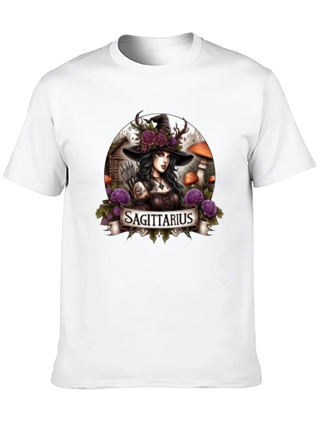 Sagittarius Witch T-Shirt - Zodiac Graphic Tee product image 9