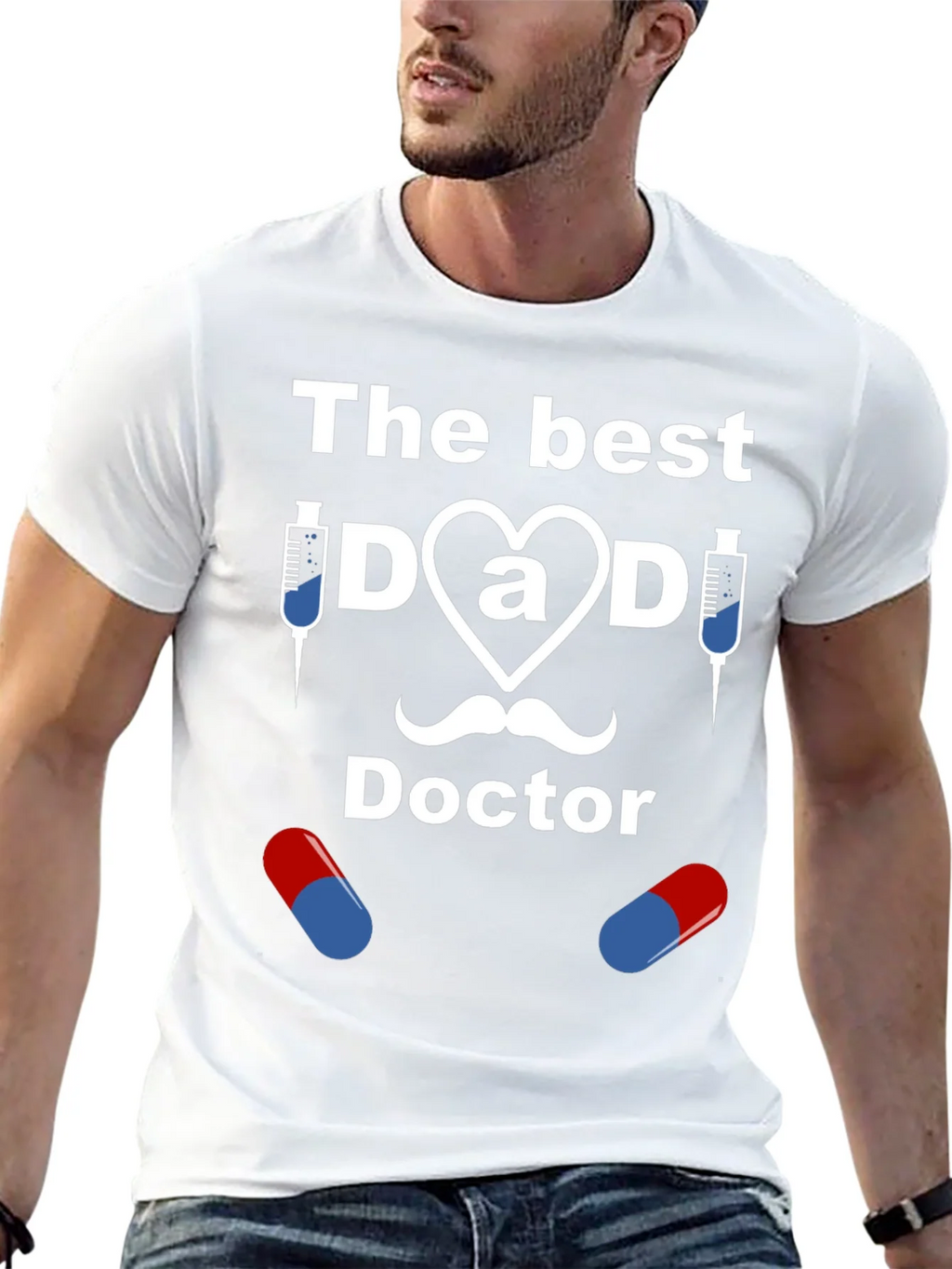 The Best Dad Doctor Graphic T-Shirt product image 12