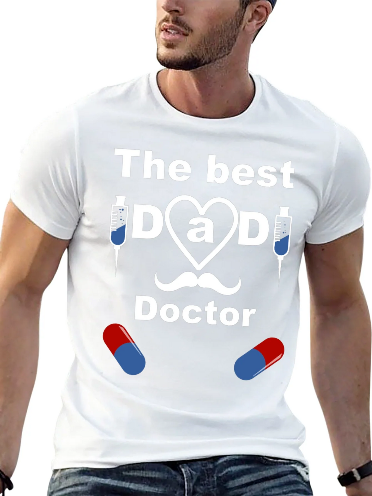 The Best Dad Doctor Graphic T-Shirt product image 12