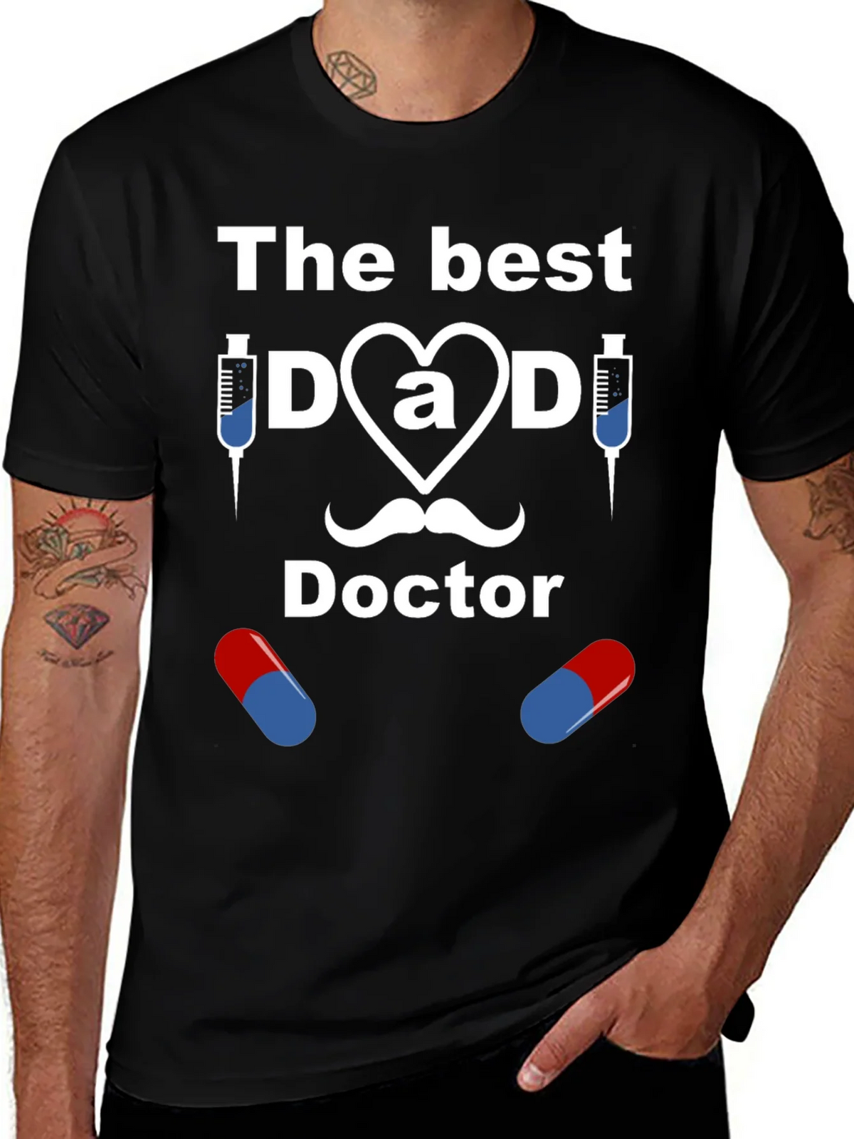 The Best Dad Doctor Graphic T-Shirt product image 1