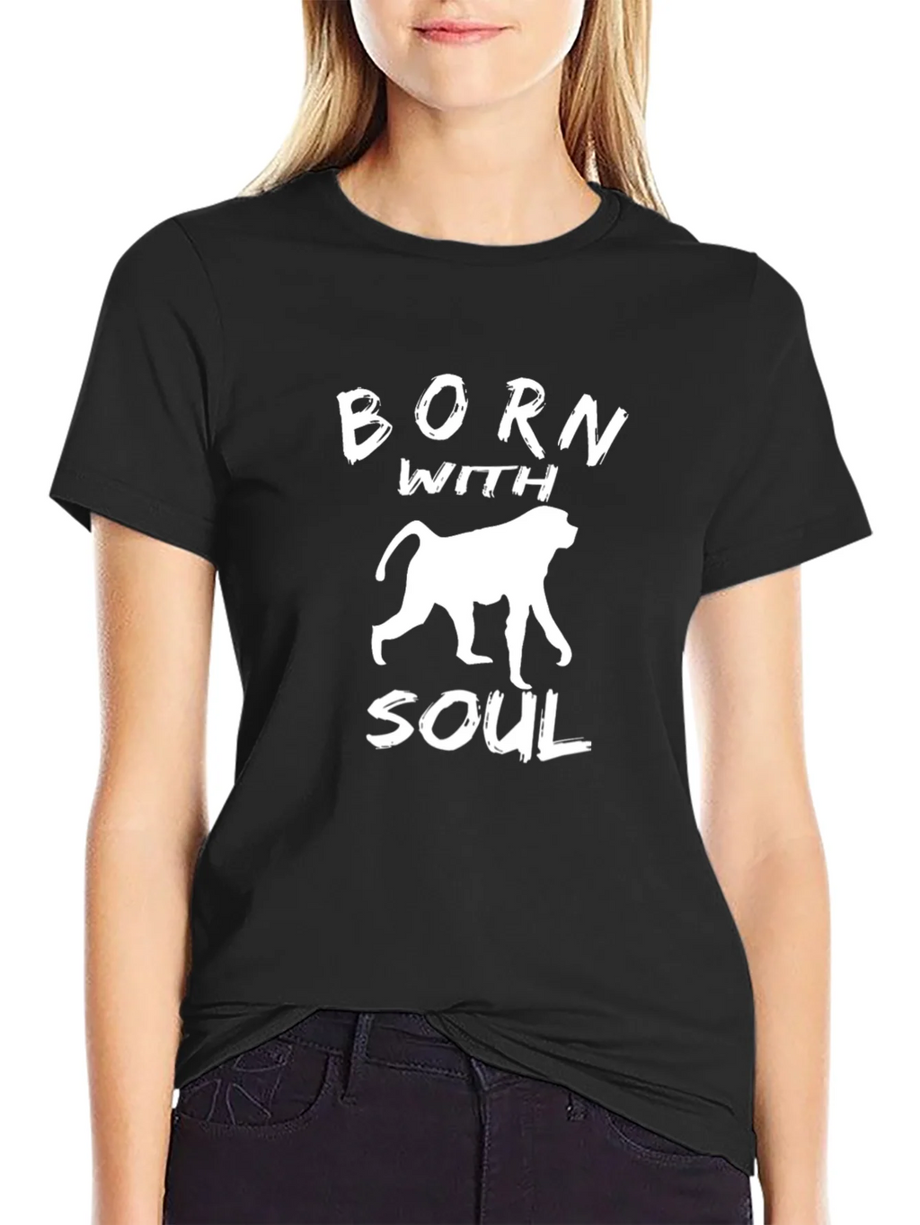 Born With Soul Monkey Graphic T-Shirt product image 2
