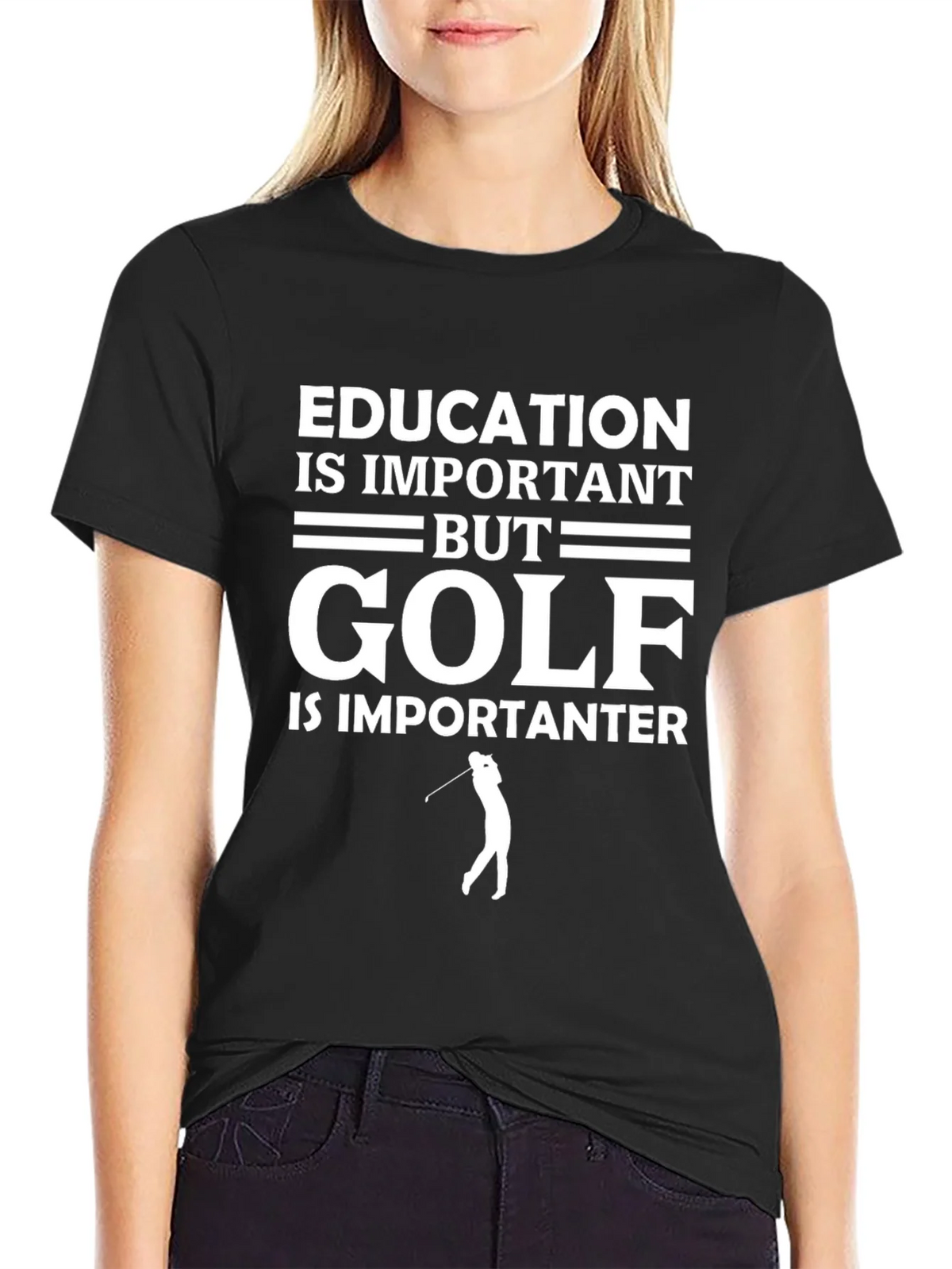 Education vs Golf T-Shirt Funny Golfer Tee product image 2