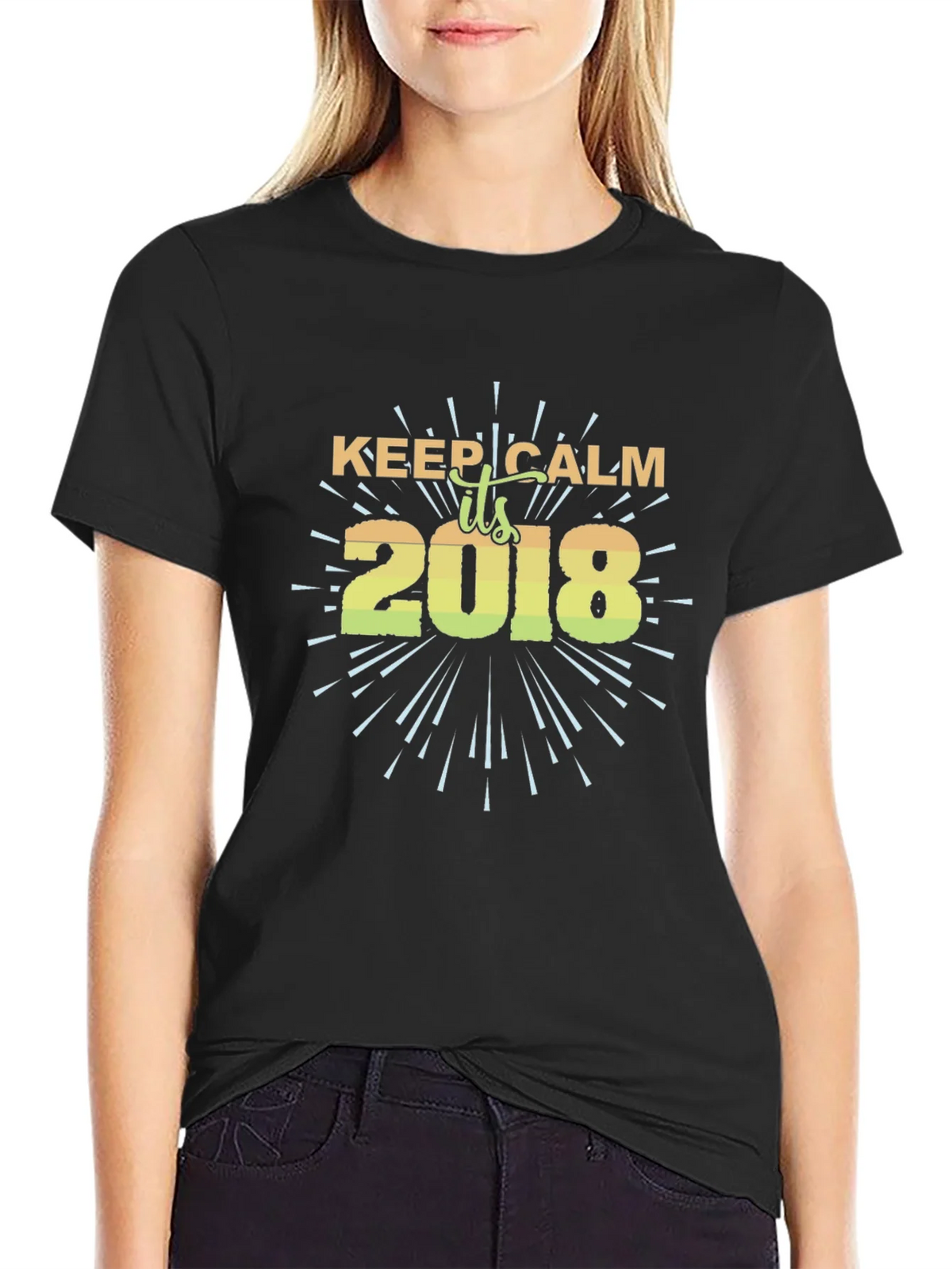 Keep Calm 2018 Black T-Shirt product image 2