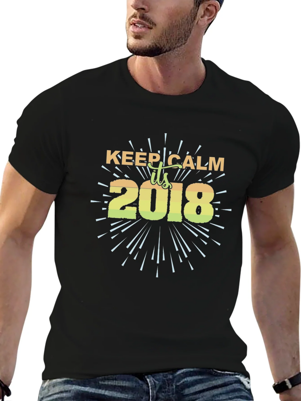 Keep Calm 2018 Black T-Shirt product image 6