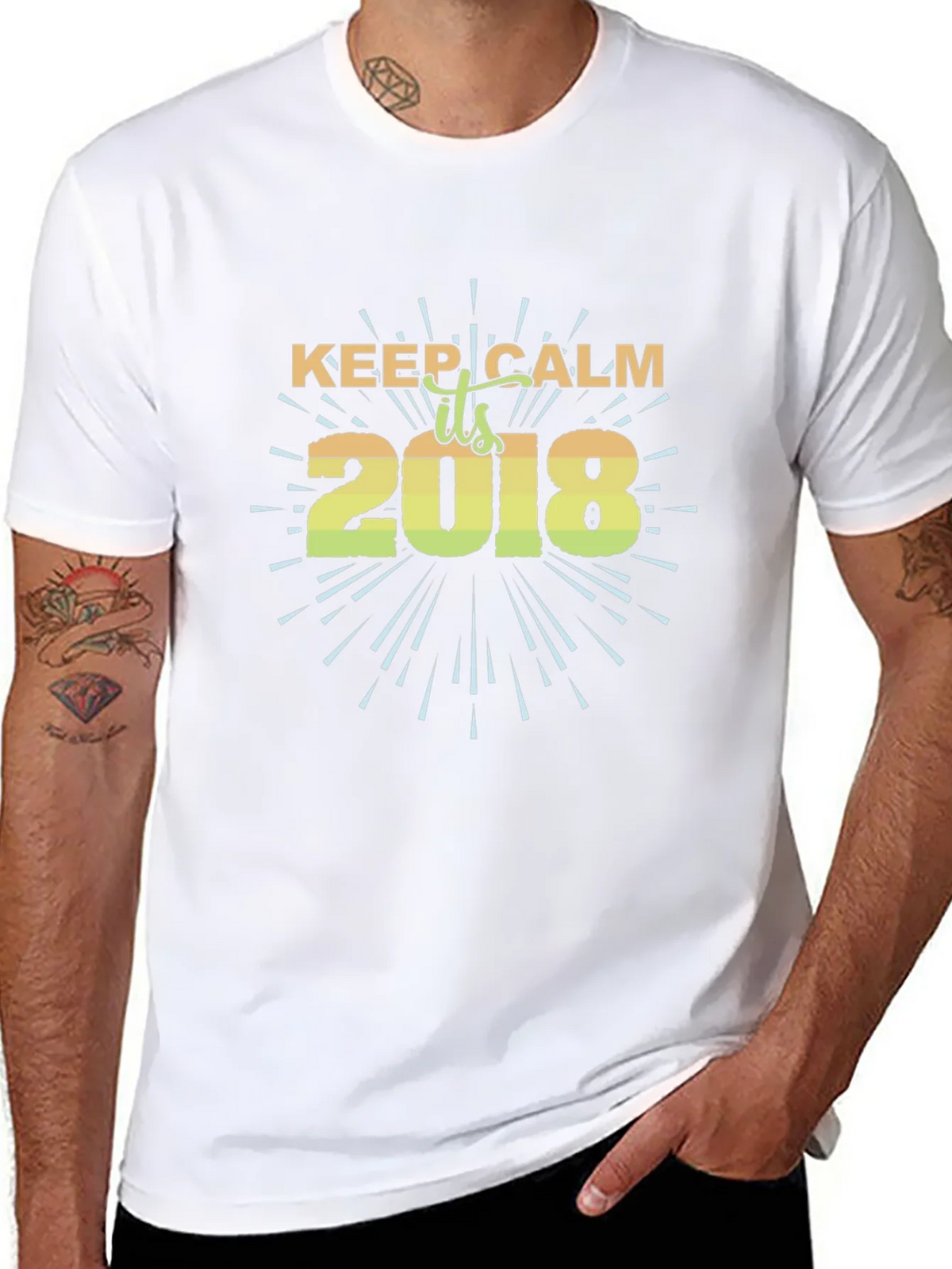 Keep Calm 2018 Black T-Shirt product image 7