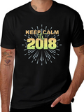 Keep Calm 2018 Black T-Shirt product image 1