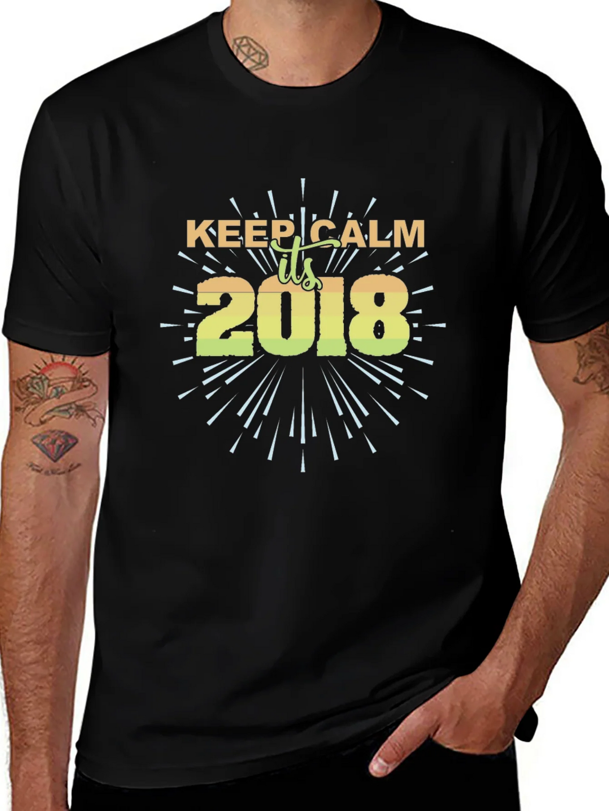 Keep Calm 2018 Black T-Shirt product image 1