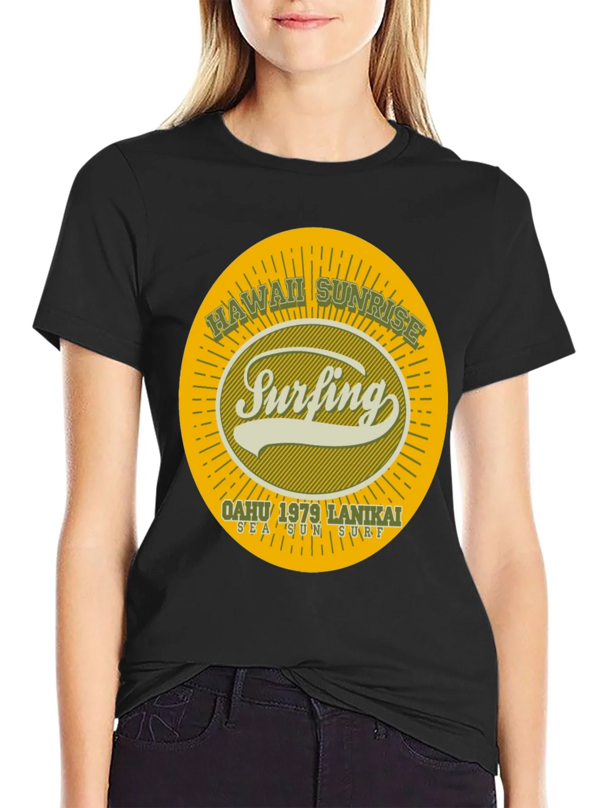 Hawaii Sunrise Surfing T-Shirt product image 1