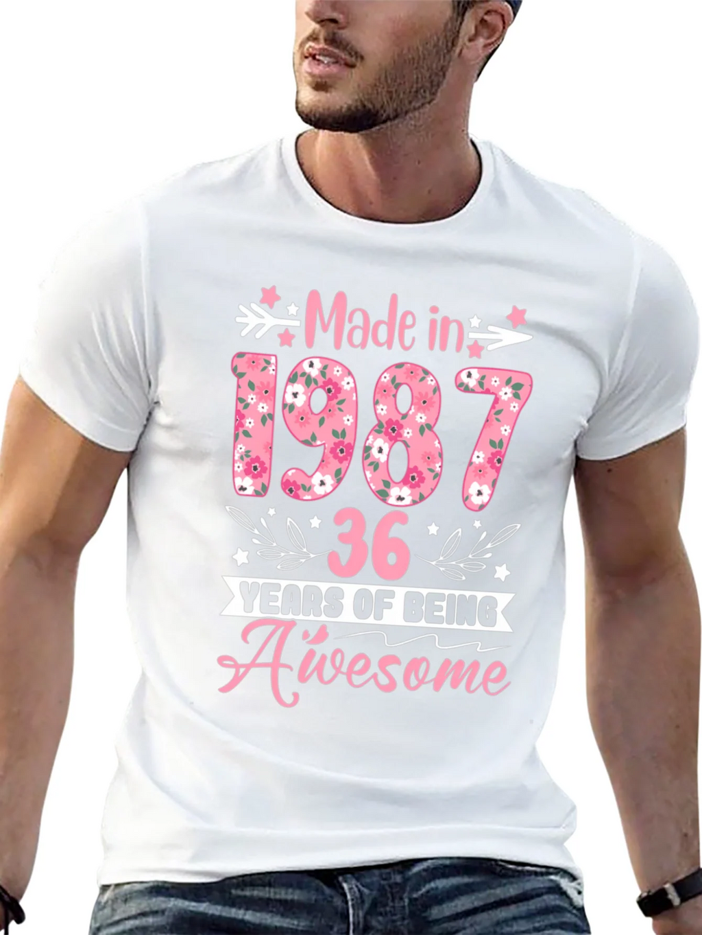Made in 1987 Floral Birthday T-Shirt product image 12