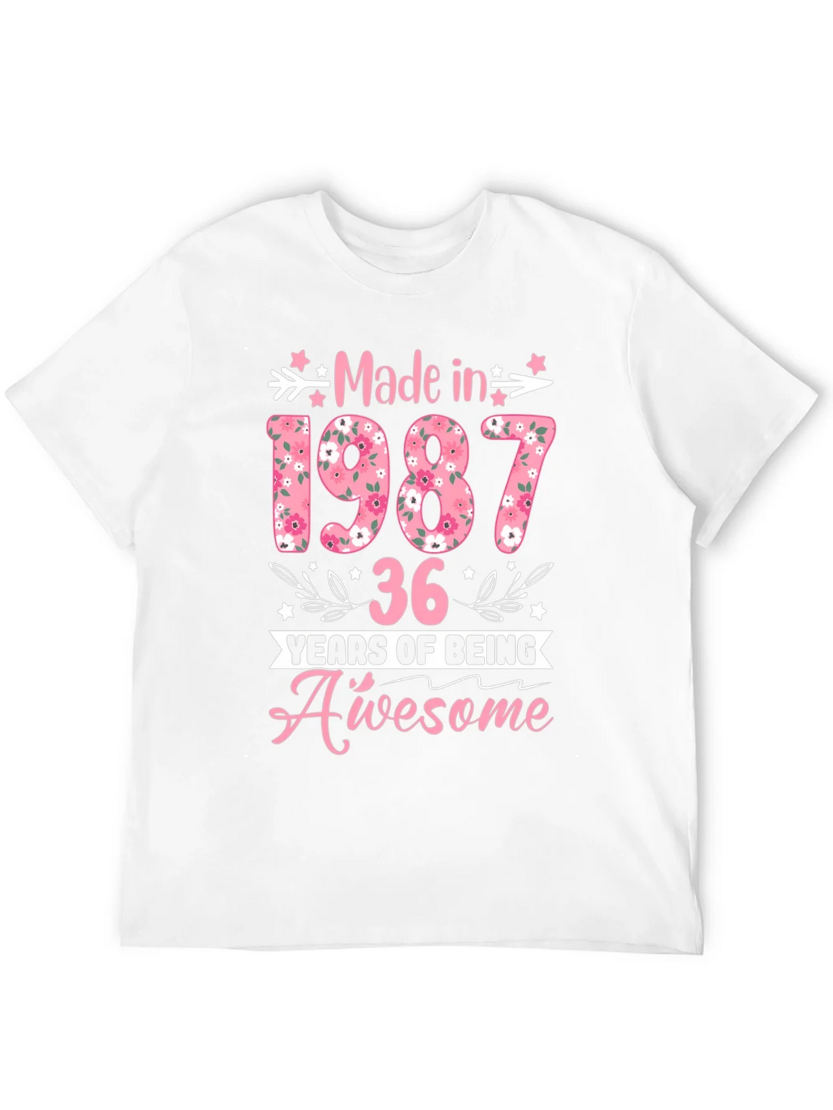 Made in 1987 Floral Birthday T-Shirt product image 11