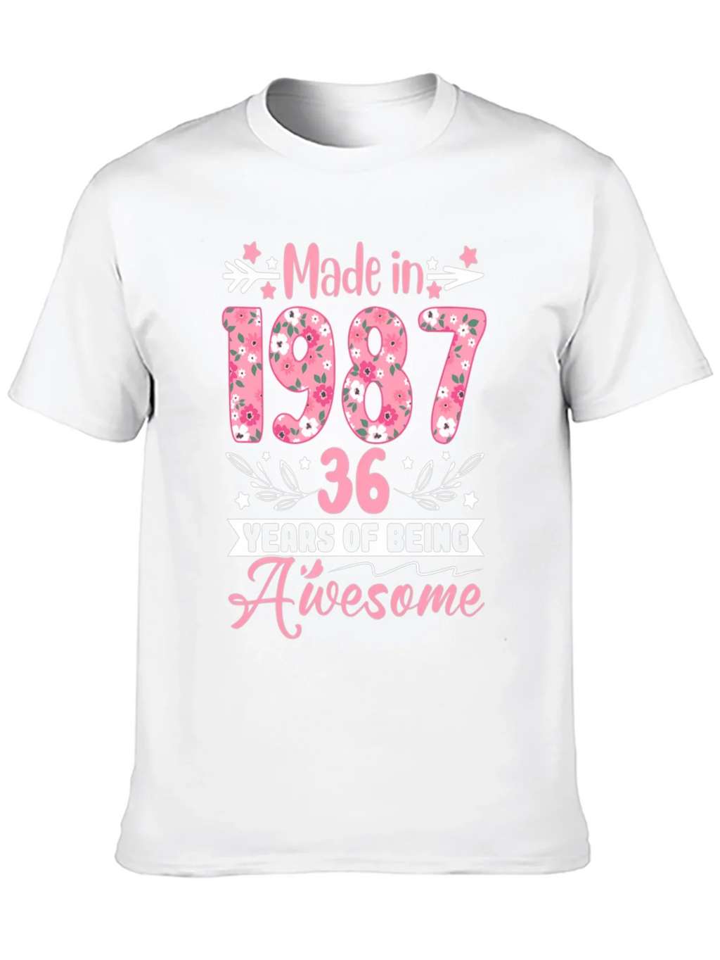 Made in 1987 Floral Birthday T-Shirt product image 9