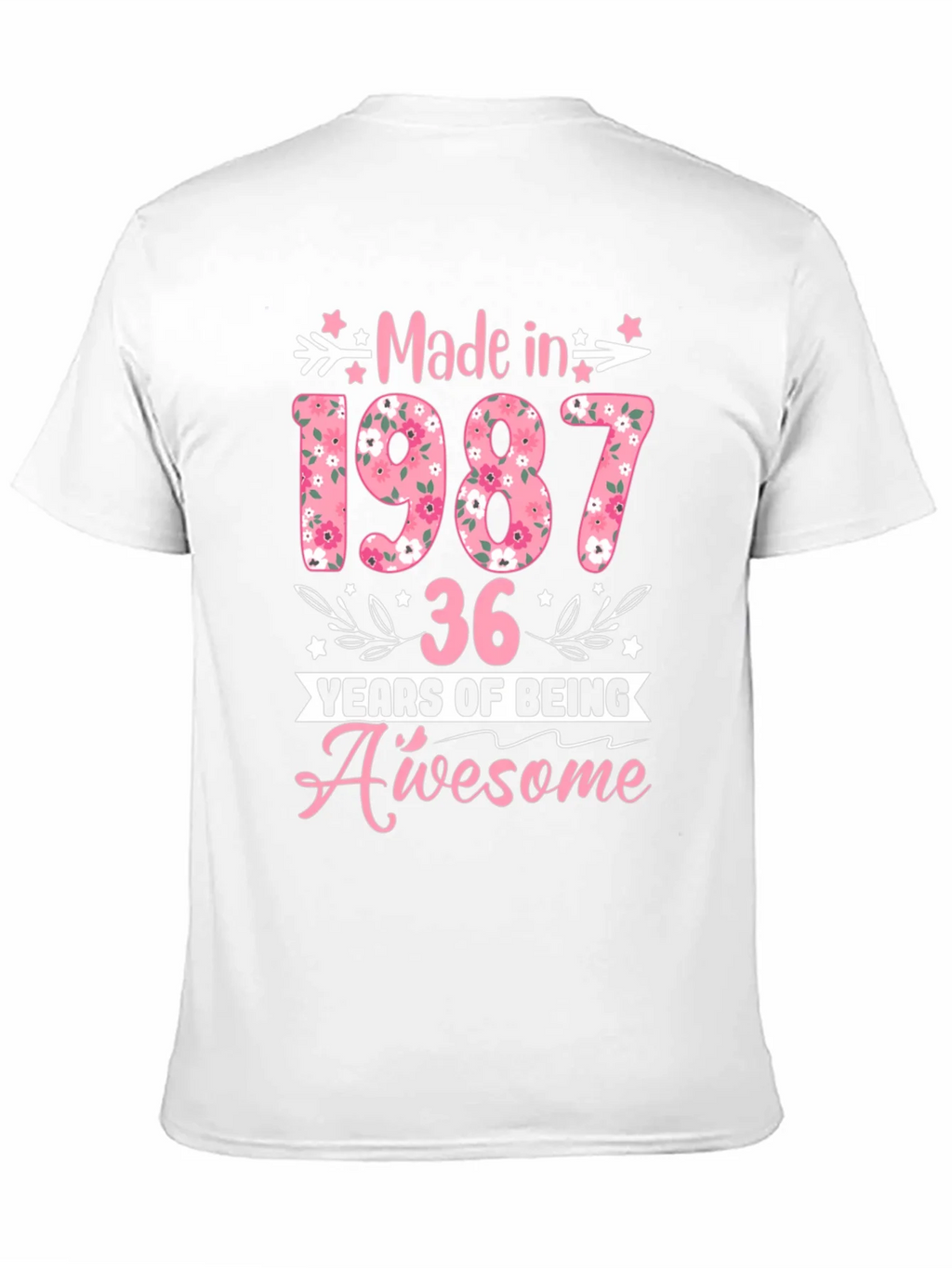 Made in 1987 Floral Birthday T-Shirt product image 10