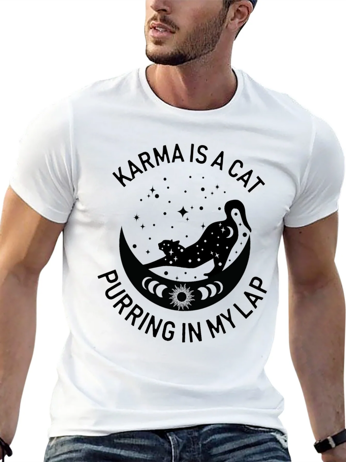 Karma is a Cat T-Shirt - Purring in My Lap Graphic Tee product image 6