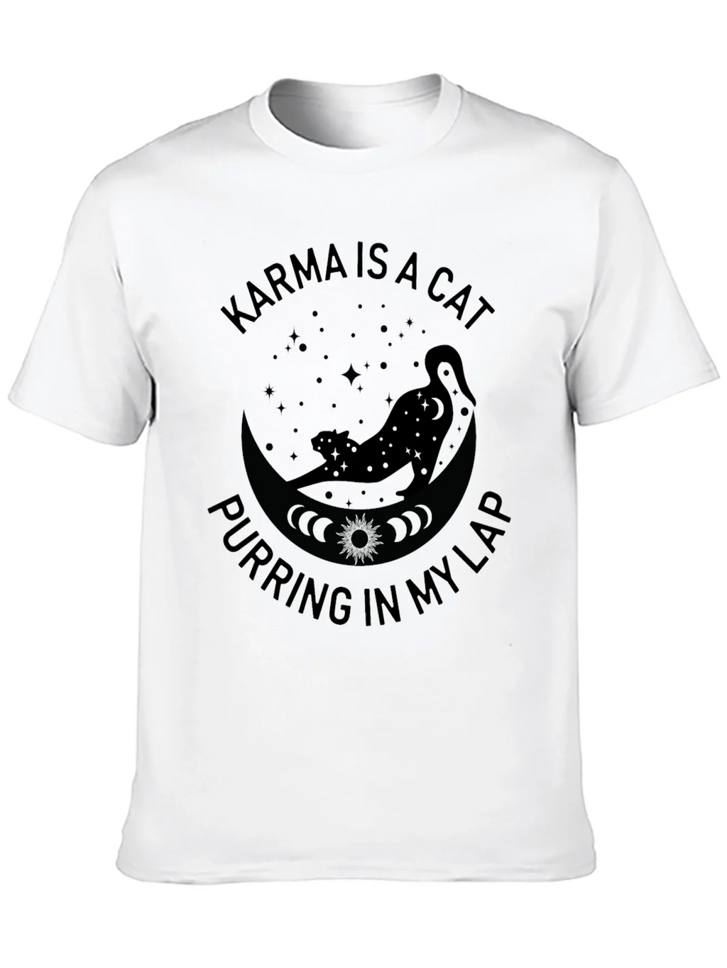 Karma is a Cat T-Shirt - Purring in My Lap Graphic Tee product image 4