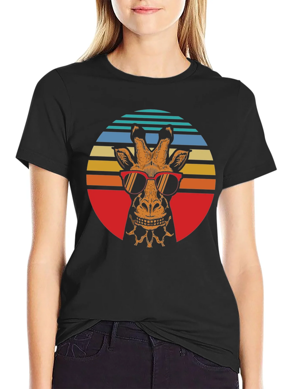 Cool Giraffe Retro Graphic Tee product image 2