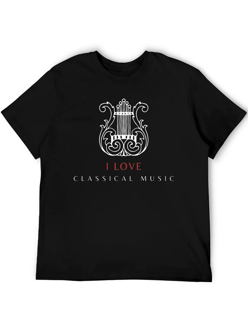 I Love Classical Music Black T-Shirt product image 2