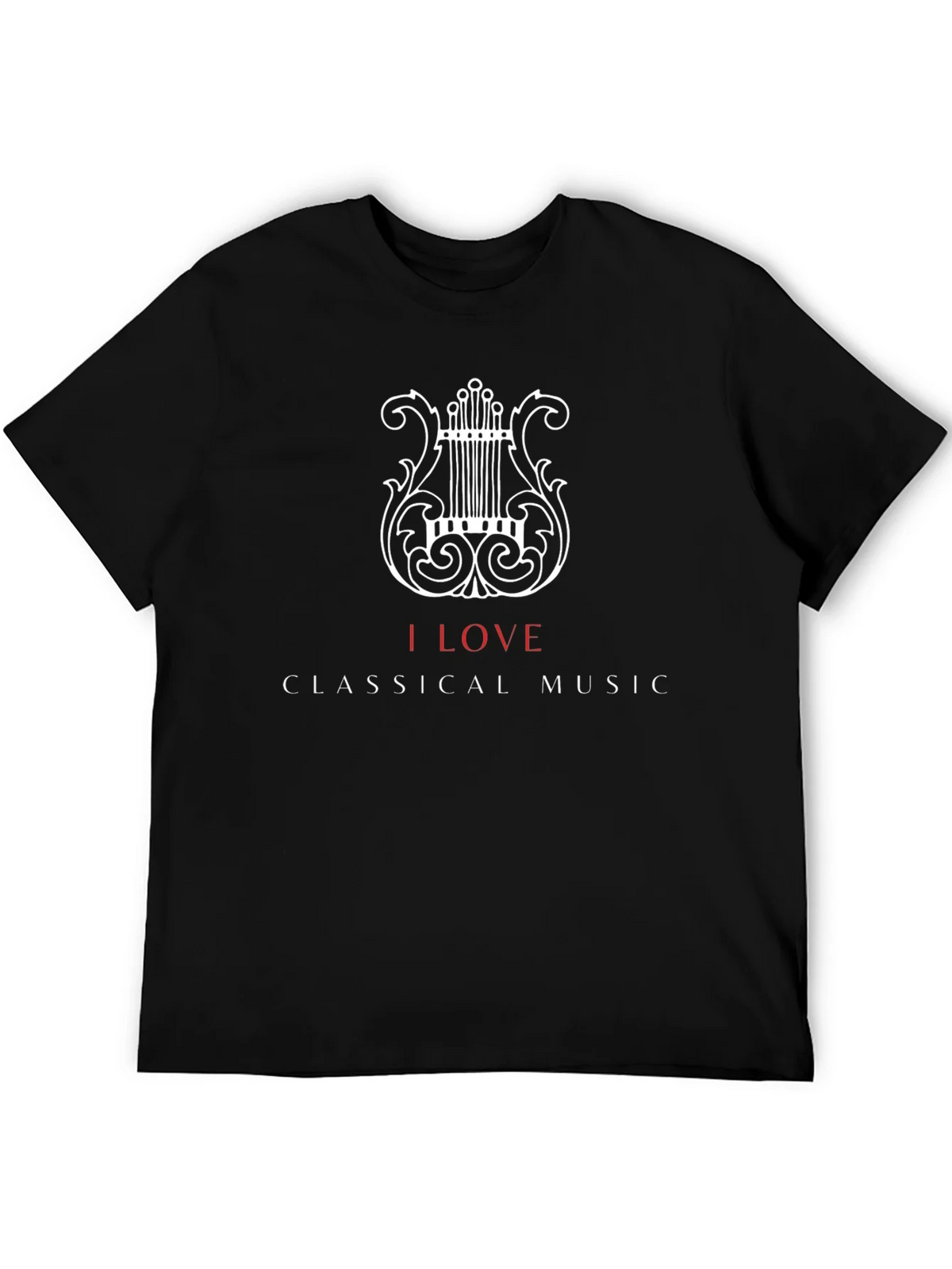 I Love Classical Music Black T-Shirt product image 2
