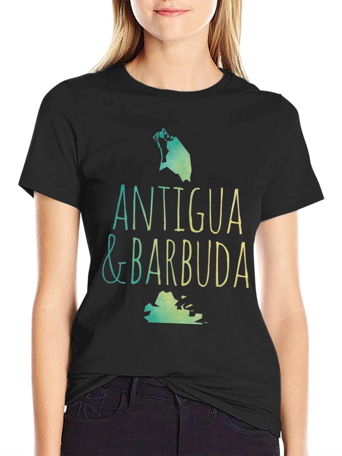 Antigua & Barbuda T-Shirt - Island Map Souvenir product image 2