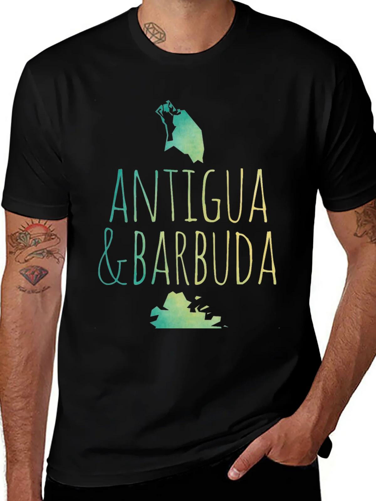 Antigua & Barbuda T-Shirt - Island Map Souvenir product image 1