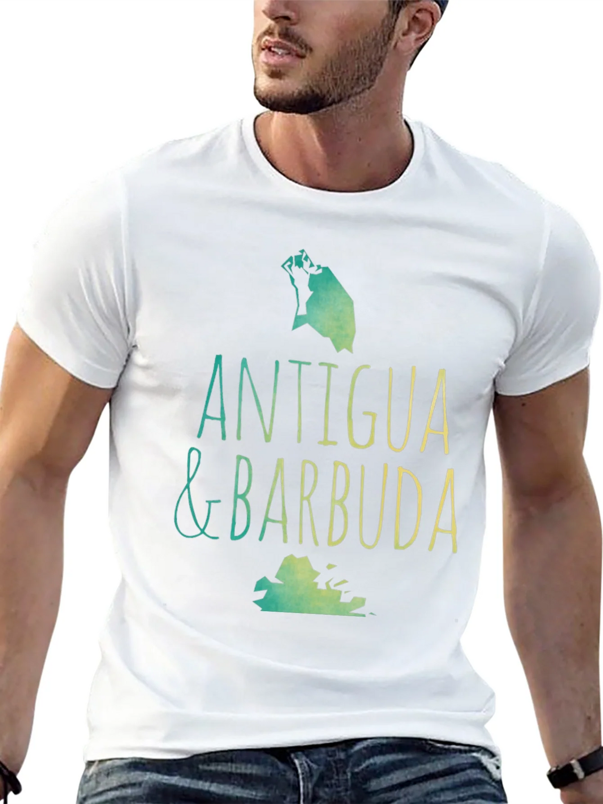 Antigua & Barbuda T-Shirt - Island Map Souvenir product image 12
