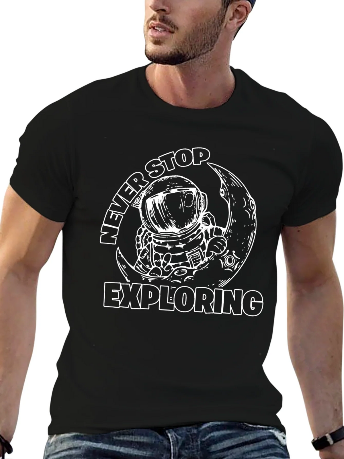 Never Stop Exploring Astronaut T-Shirt product image 6