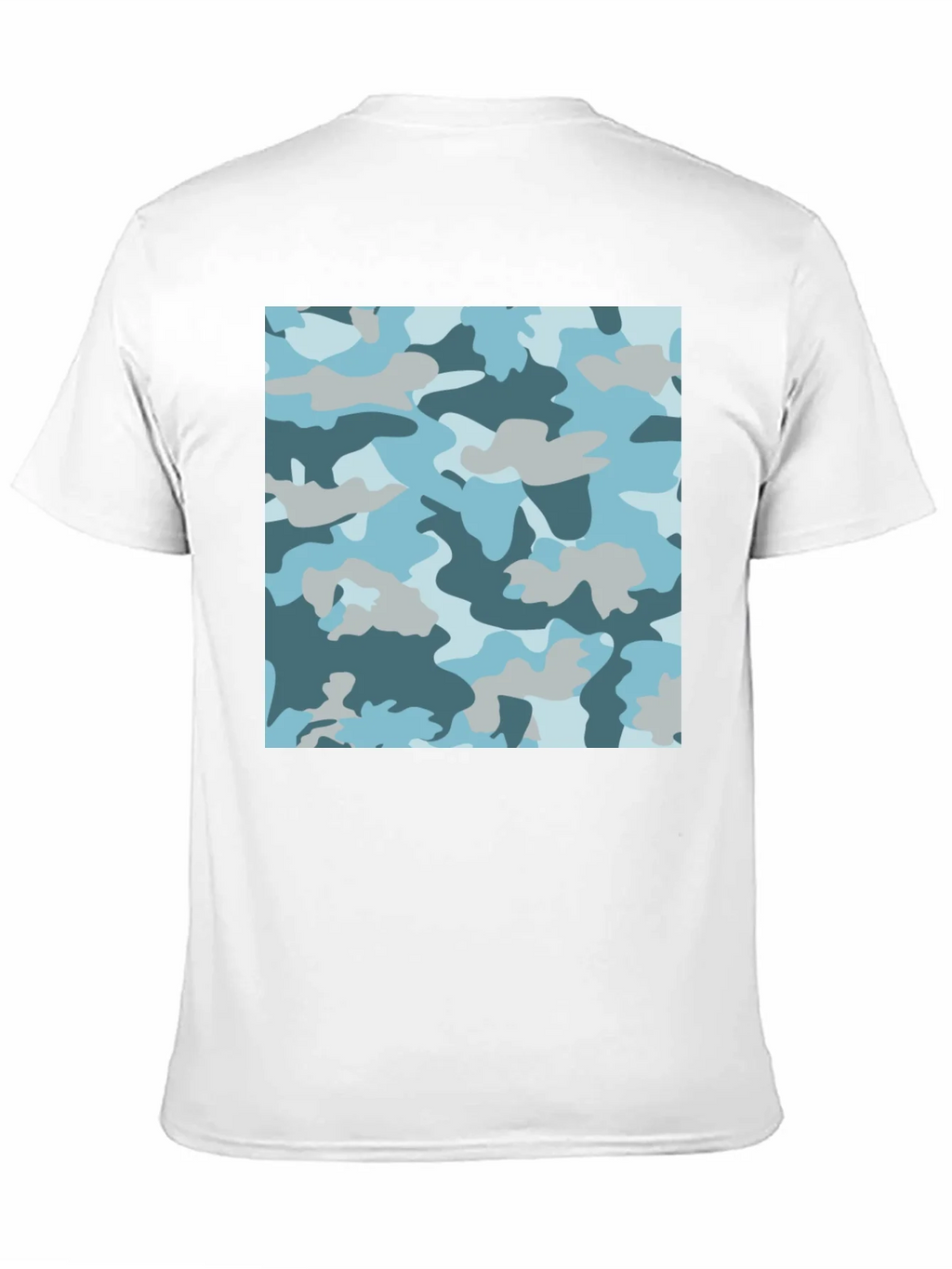 Blue Camo Print Black T-Shirt - Stylish Casual Wear product image 10
