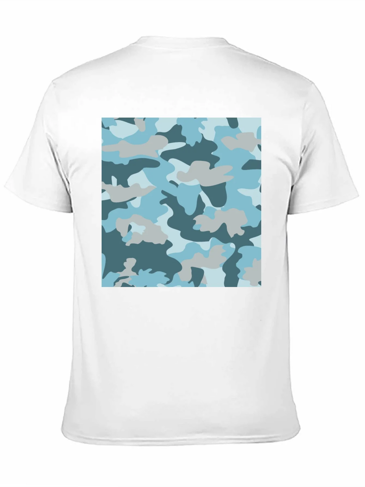 Blue Camo Print Black T-Shirt - Stylish Casual Wear product image 10