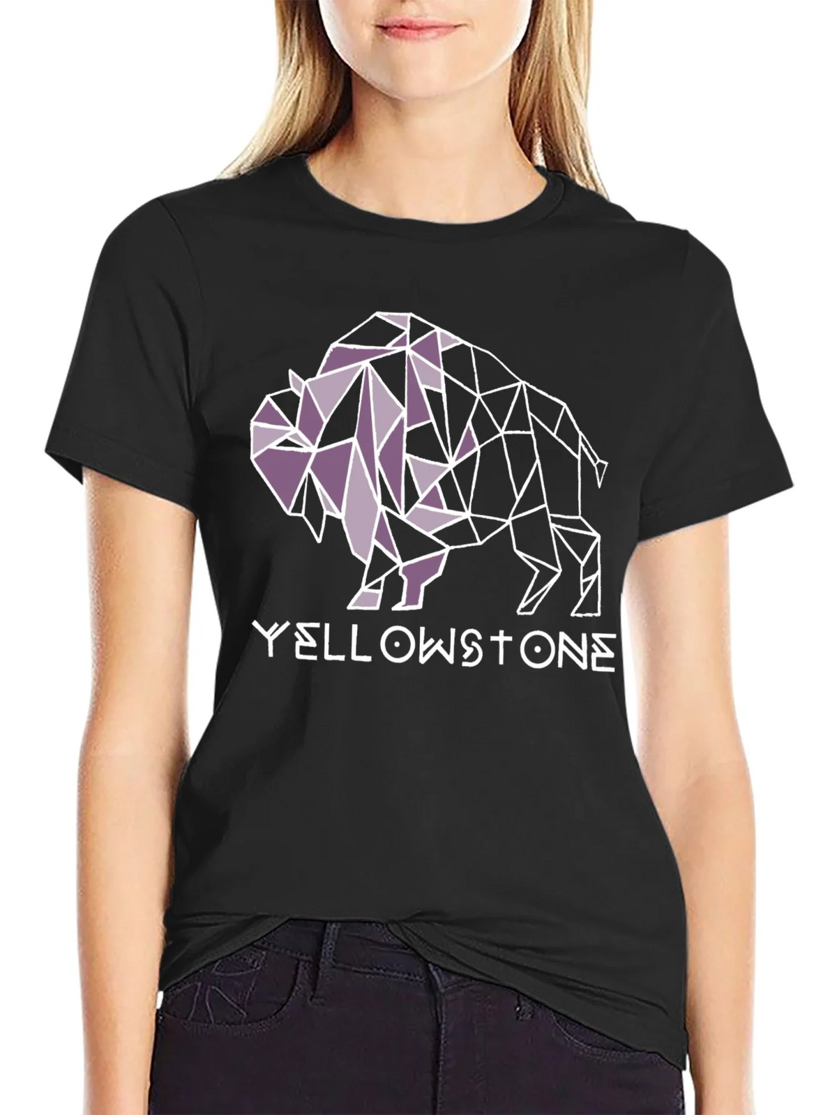Yellowstone Buffalo Geometric Graphic Tee - Black product image 2