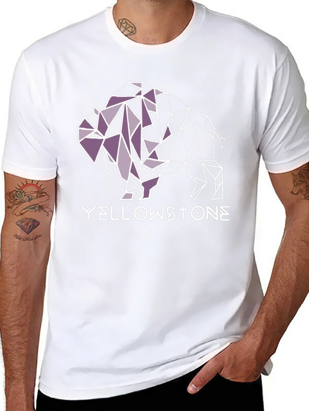Yellowstone Buffalo Geometric Graphic Tee - Black product image 7