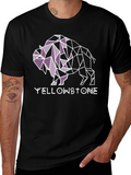Yellowstone Buffalo Geometric Graphic Tee - Black product image 1