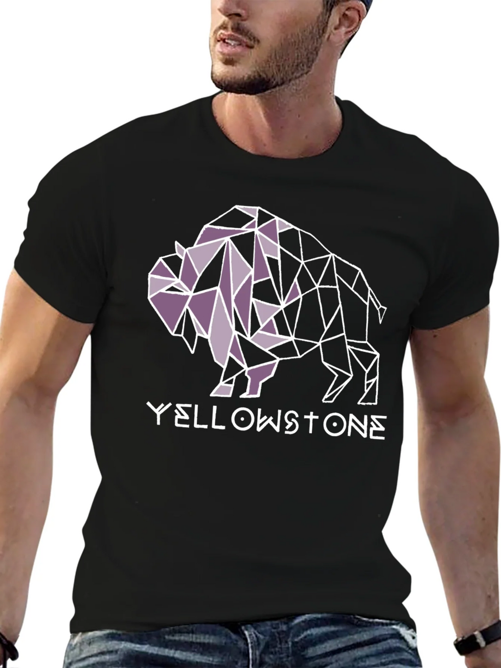 Yellowstone Buffalo Geometric Graphic Tee - Black product image 6
