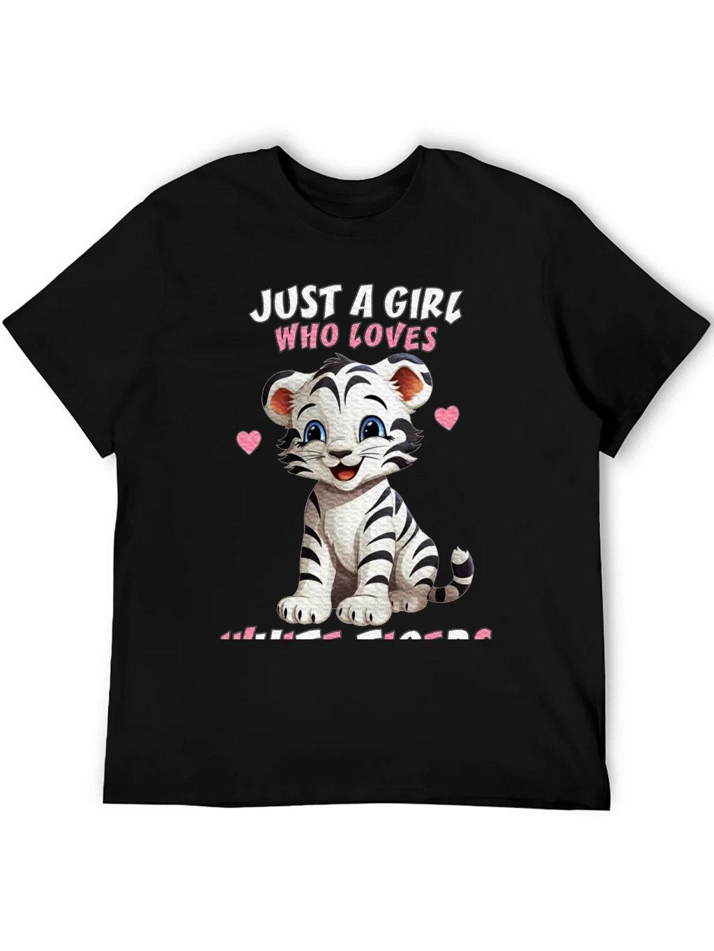 Girl Who Loves White Tigers T-Shirt product image 5