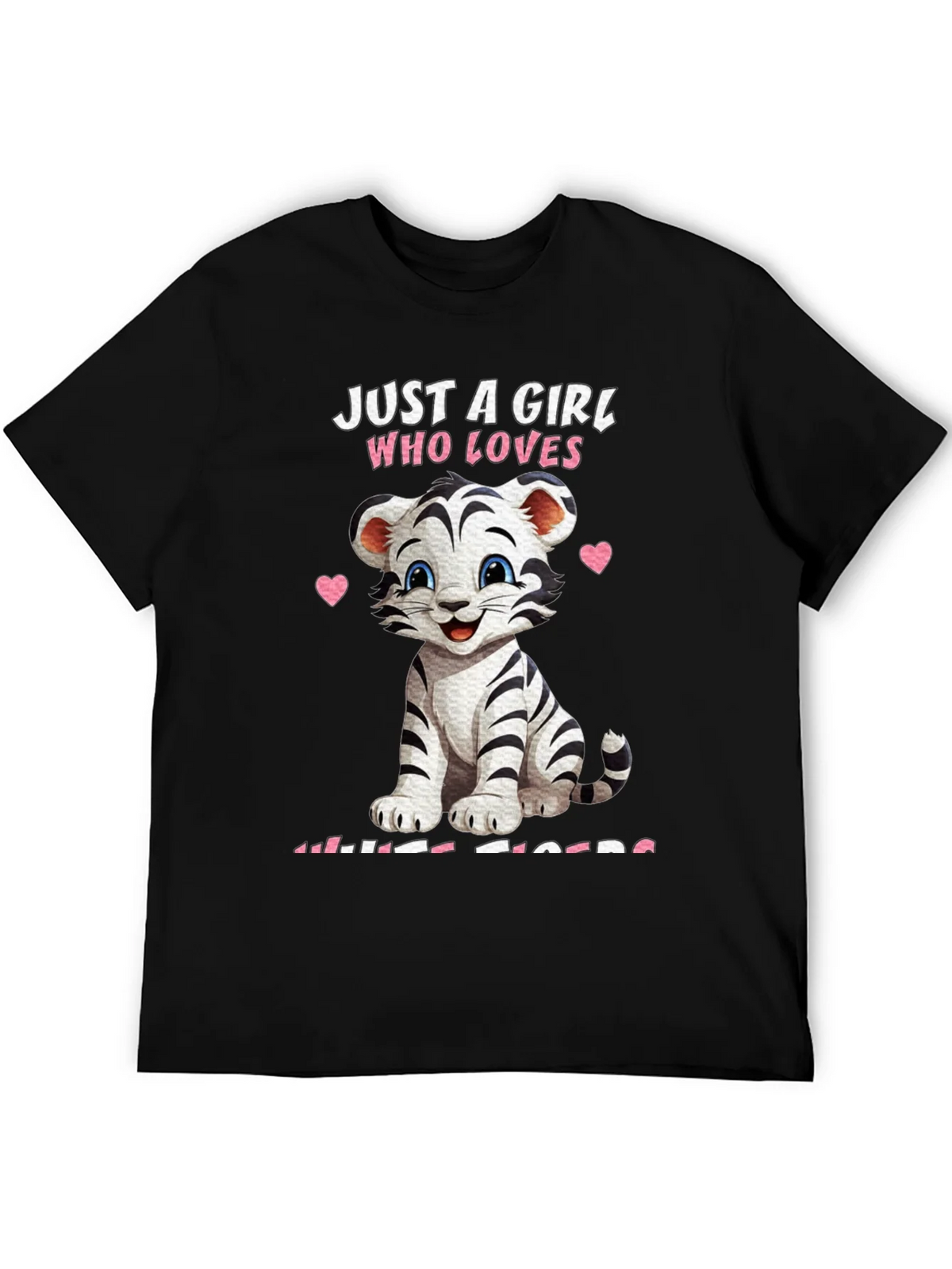 Girl Who Loves White Tigers T-Shirt product image 5