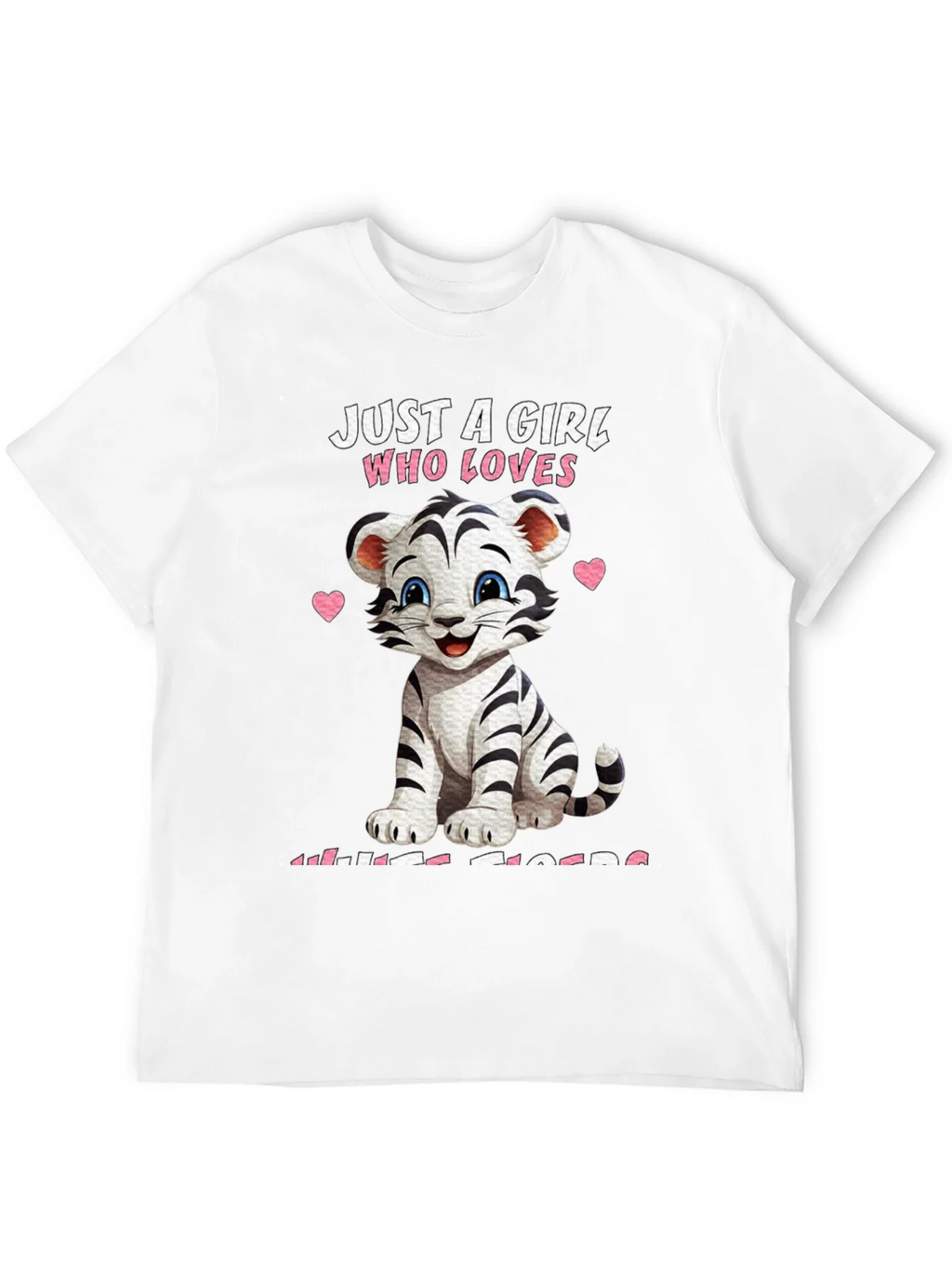 Girl Who Loves White Tigers T-Shirt product image 11