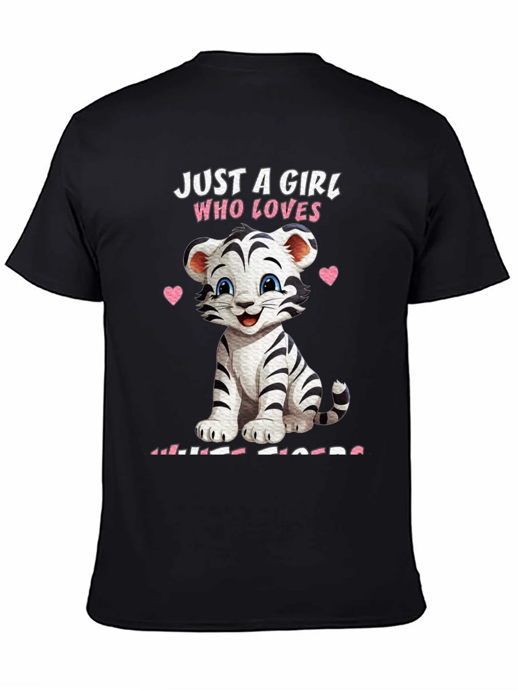Girl Who Loves White Tigers T-Shirt product image 4