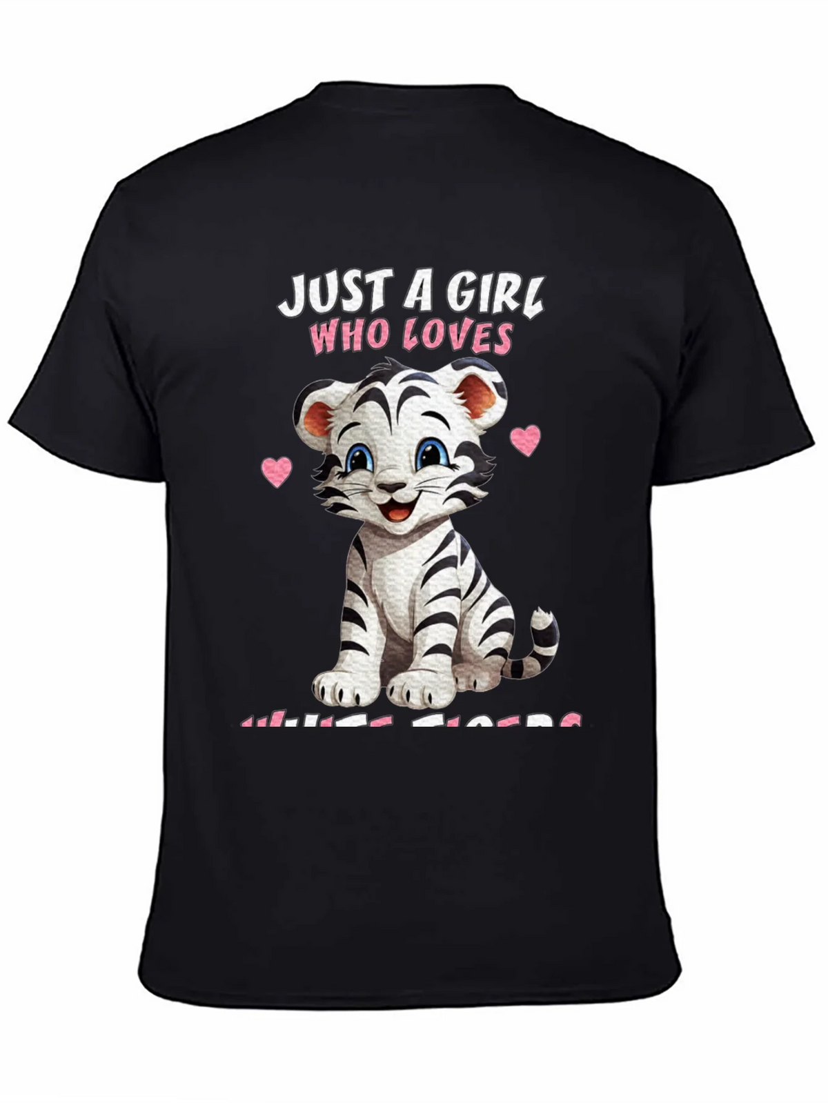 Girl Who Loves White Tigers T-Shirt product image 4