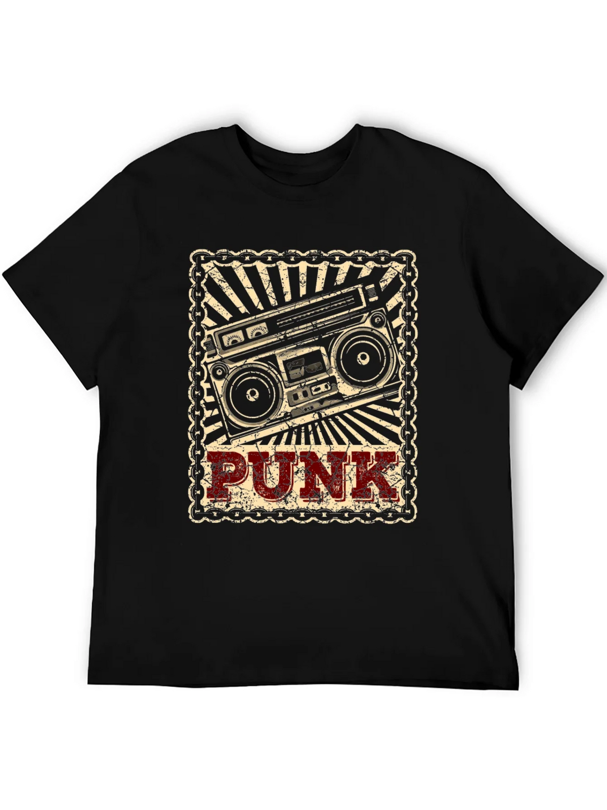 Retro Punk Boombox Graphic T-Shirt product image 5