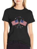 American Flag Graphic Print Mens T-Shirt product image 1